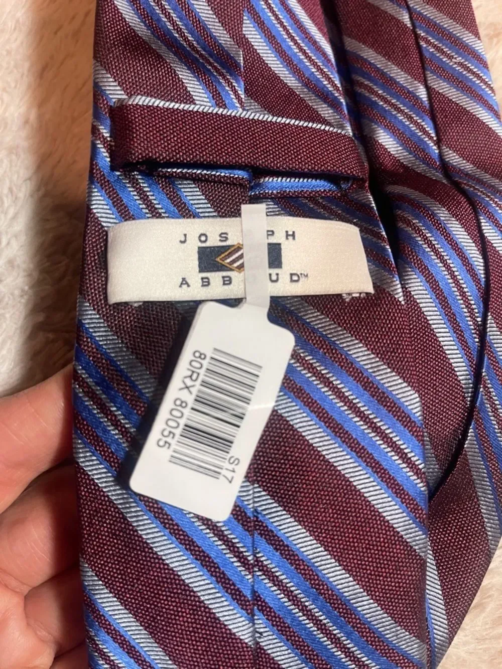 Joseph Abboud Tie with Blue Diagonal Stripes NWT